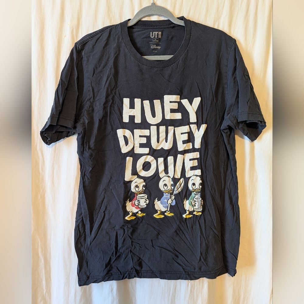 Disney UT Uniqlo Black Graphic Tee - Huey Dewey Louie